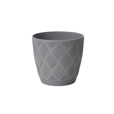 Doniczka Flow Petit z podstawką 17 cm plantynowa