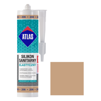 Silikon sanitarny elastyczny 206 cappuccino 280 ml Atlas