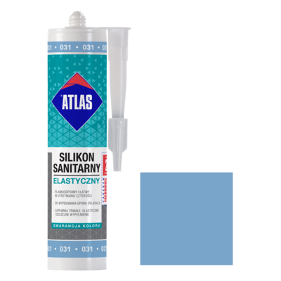 Silikon sanitarny elastyczny 031 błękitny 280 ml Atlas