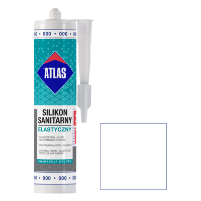 Silikon sanitarny elastyczny 000 transparentny 280 ml Atlas