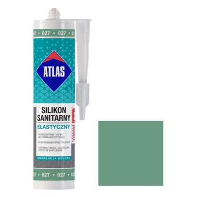 Silikon sanitarny elastyczny 027 zielony 280 ml Atlas