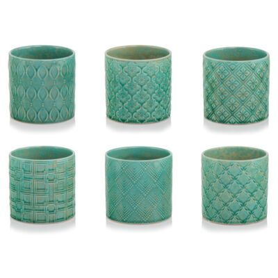 Osłonka Cylinder 13 cm turkusowy mix wzorów