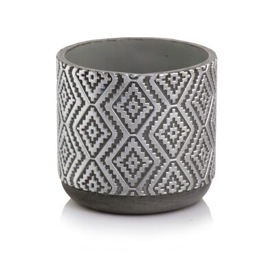 Osłonka CYLINDER 14 cm srebrna