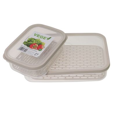 Pojemnik z ociekaczem Pierro VEGE 1,65l ecru
