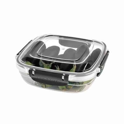 Pojemnik Lock  Fresh 1 l 17,5 x 17,5 x 8,4 cm antracytowy