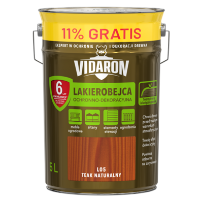 Lakierobejca teak naturalny L05 5 l VIDARON