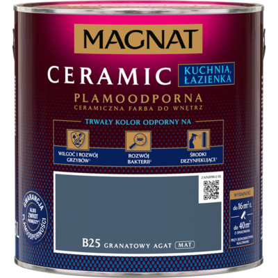 Farba ceramiczna MAGNAT KitchenBathroom granatowy agat B25 2,5 l