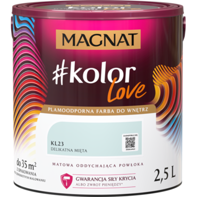 Farba #Kolor Love KL23 delikatna mięta 2,5 l Magnat