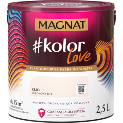 Farba #Kolor Love KL03 melonowa biel 2,5 l Magnat