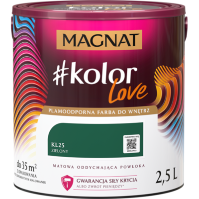 Farba #Kolor Love KL25 zielony 2,5 l Magnat