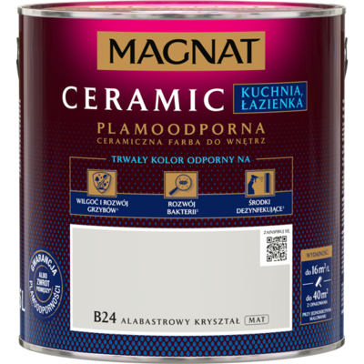Farba ceramiczna MAGNAT KitchenBathroom alabastrowy kryształ B24 2,5 l