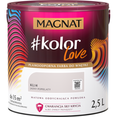 Farba #Kolor Love KL14 jasny popielaty 2,5 l Magnat