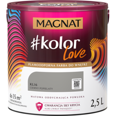 Farba #Kolor Love KL16 ciemny popielaty 2,5 l Magnat
