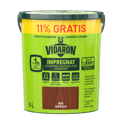 Impregnat Ochronno-Dekoracyjny Ogrodowy R05 sekwoja 5 l VIDARON