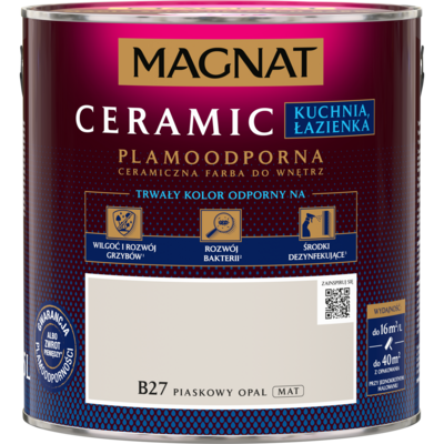 Farba ceramiczna MAGNAT KitchenBathroom piaskowy opal B27 2,5 l