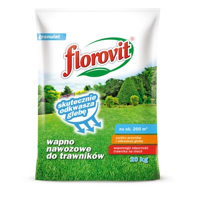 Wapno do trawników z mchem granulat 20 kg Florovit