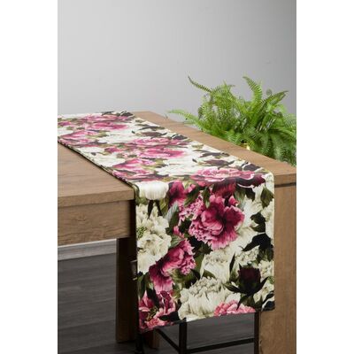 Podkładka dekoracyjna Velvet 35 x 140 cm oliwkowo-różowy