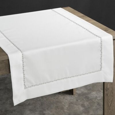 Obrus dekoracyjny Paola 40 x 140 cm biały