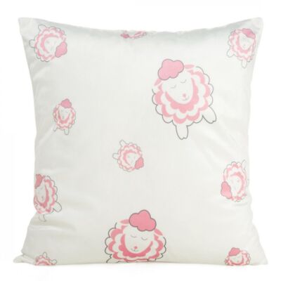 Poszewka dekoracyjna D91 Kids 4, 45 x 45 cm Velvet biały/pudrowy róż