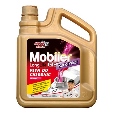 Płyn do chłodnic samochodowych koncentrat czerwony 5 l Mobiler