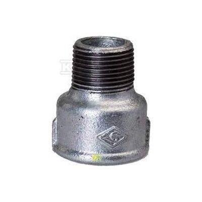 Złączka żeliwna ocynkowana nakrętno-wkrętna - redukcja 1" x 1/2" STRONG