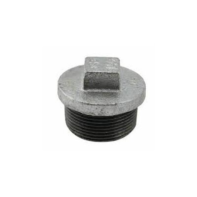 Korek żeliwny ocynkowany z obrzeżem 3/4" STRONG