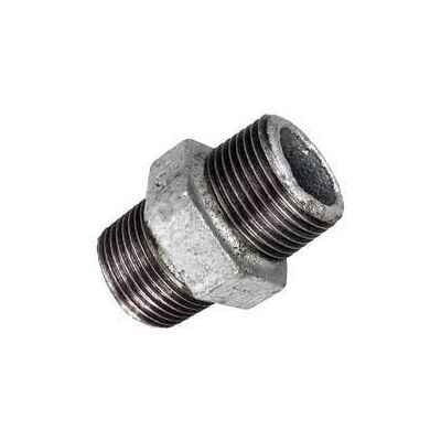 Złączka żeliwna ocynkowana wkrętna równoprzelotowa - nypel 3/4" STRONG