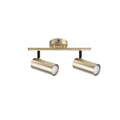 Lampa sufitowa COLLY mosiądz 2 x 15 W GU10 klosz mosiądz