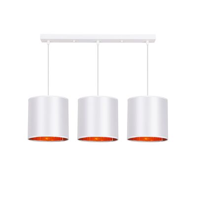 Lampa wisząca ATLANTA biały 3 x 40 W E27 abażur biały