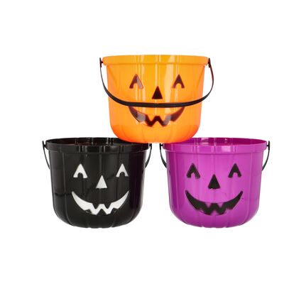 Plastikowe wiaderko dynia 15 cm