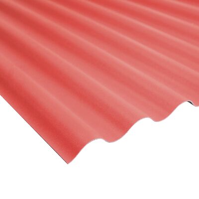 Płyta PVC 90 x 200/0,8 FALA 76/18 WBS czerwona
