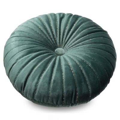 Poduszka dekoracyjna VELVET/39 ⌀40 cm ciemnomiętowy