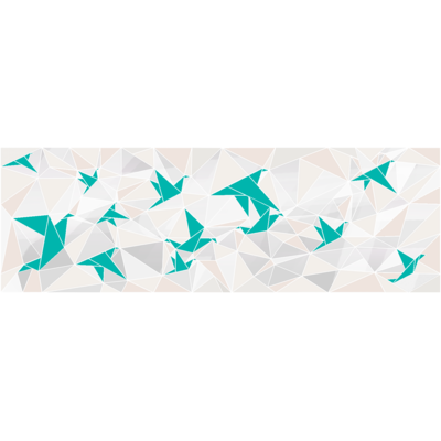 Dekoracja ceramiczna Opp! Origami Aquamarine 90 x 30 cm