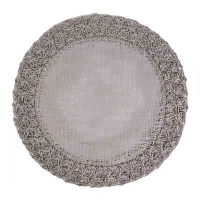 Podkładka dekoracyjna BOHO/11 Ø38 cm szary 6 sztuk
