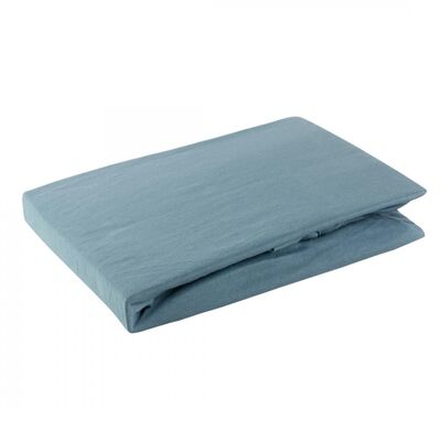 Prześcieradło jersey z gumką 160 x 200+30 cm ciemnoniebieski