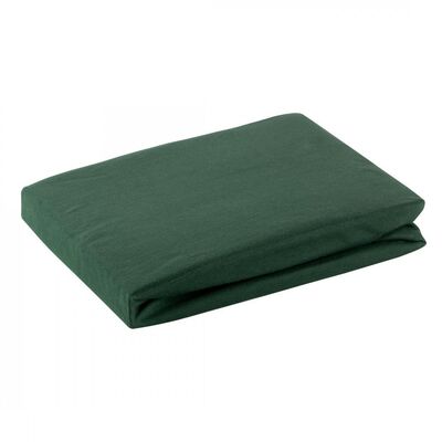 Prześcieradło jersey z gumką 220 x 200+30 cm butelkowa zieleń