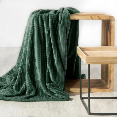 Koc CINDY2 170 x 210 cm ciemnozielony