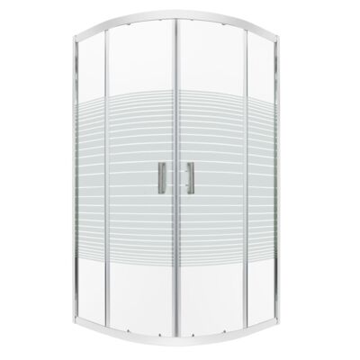 Kabina natryskowa Madera Str 80 GL SOLO półokrągła 79 x 79 x 165 cm bez brodzika profil chrom Kerra