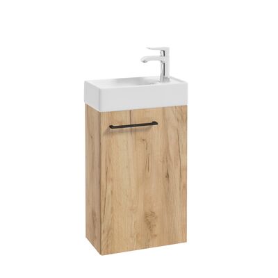 Szafka wisząca Kim z umywalką D40 39 x 60 x 22 cm dąb craft złoty