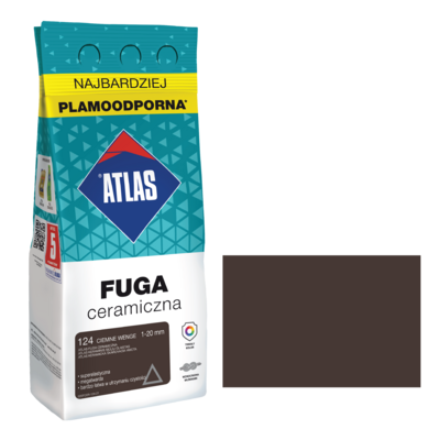 Fuga ceramiczna 124 ciemne wenge alubag 2 kg ATLAS
