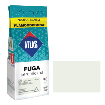 Fuga ceramiczna 201 ciepły biały alubag 2 kg ATLAS