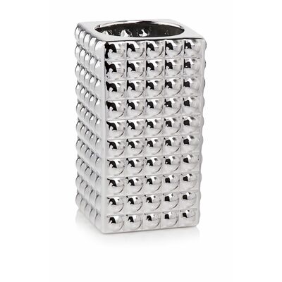 Wazon kwadratowy 14 cm srebrny