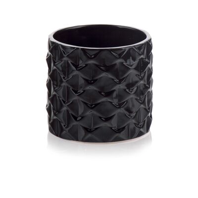 Wazon walec 13 cm czarny