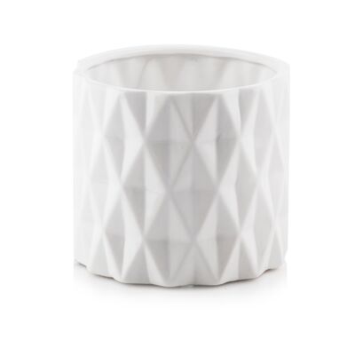 Wazon walec 13 cm biały
