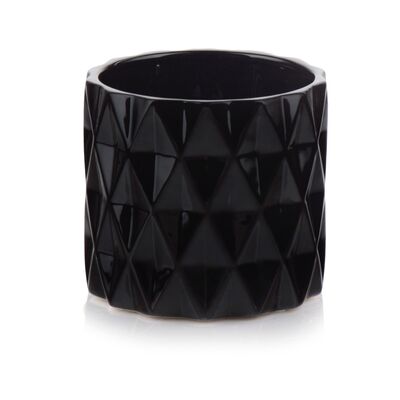 Wazon walec 13 cm czarny