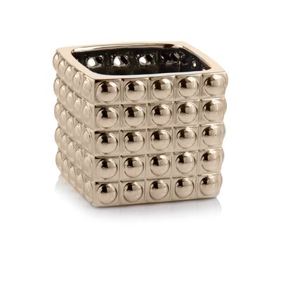 Wazon kwardratowy 13 cm złoty