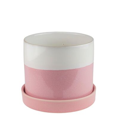 Osłonka ceramiczna INGER z podstawką różowa M