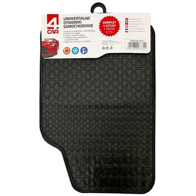 Komplet dywaników gumowe classic przód + tył czarny4CAR