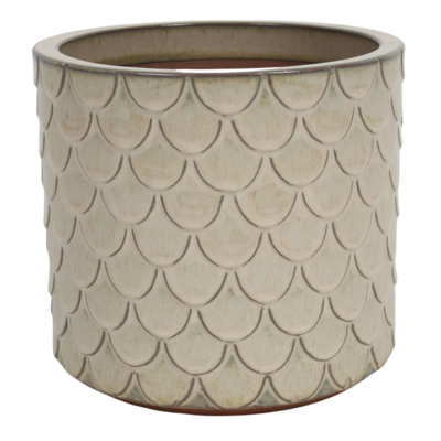 Donica 4397 szkliwo CYLINDER mrozoodporna 36 x 32 cm krem 003