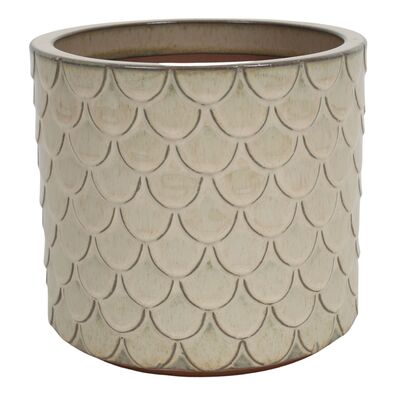 Donica 4397 szkliwo CYLINDER mrozoodporna 17 x 16 cm krem 003